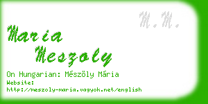 maria meszoly business card